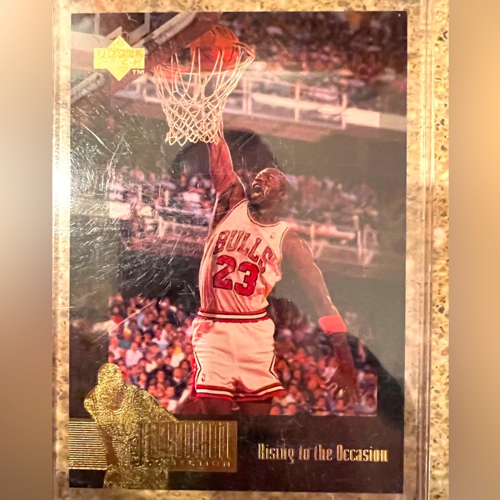 1995-96 Upper Deck Basketball Michael Jordan "Rising to the Occasion" #JC7 MINT